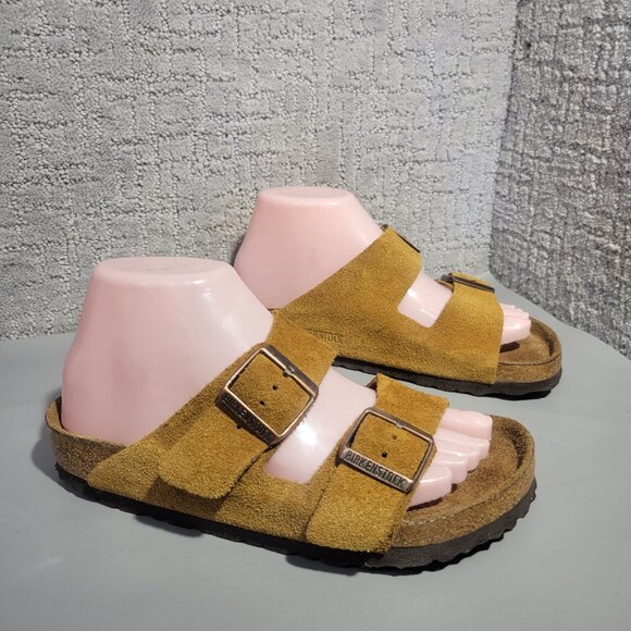Birkenstock Arizona Unisex Size US L6 M4 Mink Suede Leather Soft Footbed Sandals - Picture 11 of 16